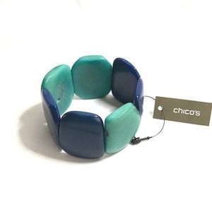 NWT! Chico’s painted wood bracelet